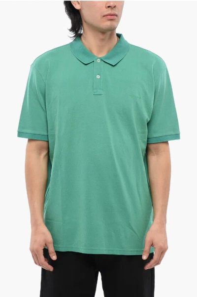 Woolrich Ton-sur-ton Embroidered Mackinack Polo In Mint