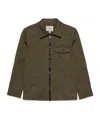 Woolrich Tonal Stitching Cotton Blend Jacket In Brown