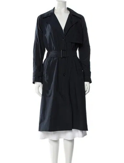 Pre-owned Woolrich Trench Coat In Blue