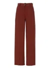 Woolrich Linen And Viscose Pants In Brown