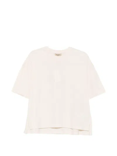 Woolrich T-shirt In Cotone A Maniche Corte Color Avorio  In Neutral