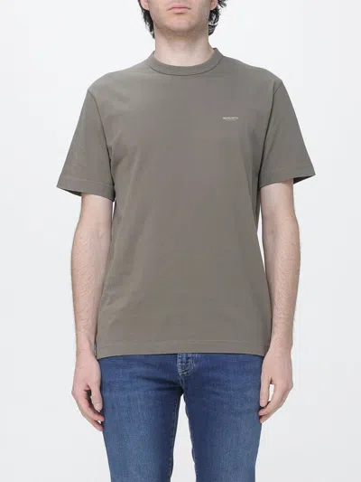 Woolrich T-shirt  Men Color Olive In Gray