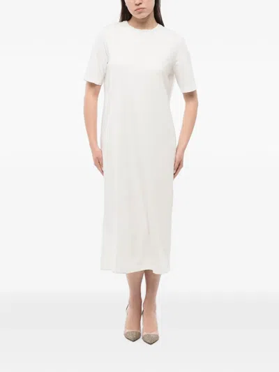Woolrich T-shirt Midi Dress In White