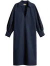 Woolrich Cotton Tunic Dress In Blue