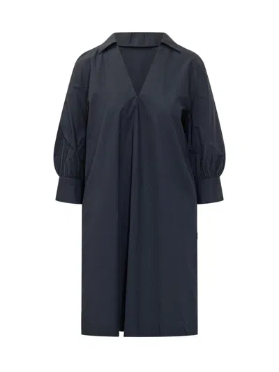 Woolrich Short Tunic Dress In Blue