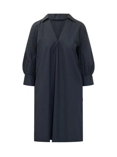 Woolrich Tunic Short Dress In Blue