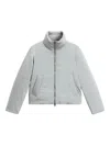 Woolrich Turtleneck Quilted Jacket In Gray