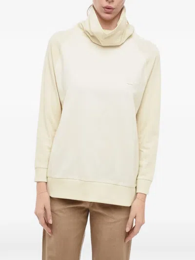 Woolrich Turtleneck Raglan-sleeve Yellow Sweater In Neutral