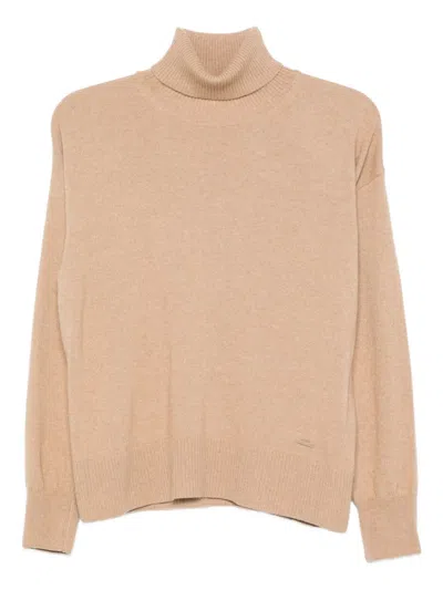 Woolrich Turtleneck Sweater In Brown