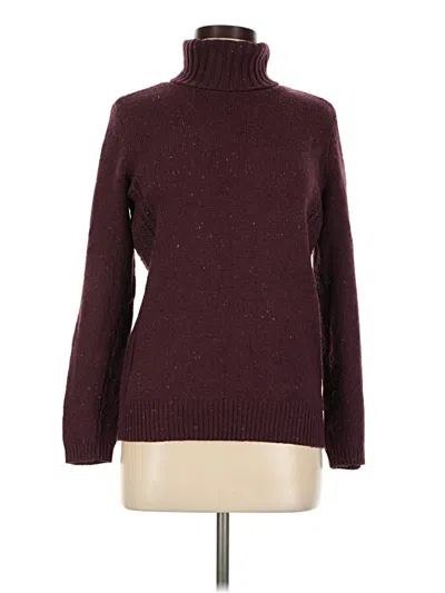 Pre-owned Woolrich Turtleneck Sweater In Burgundy