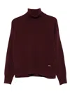 Woolrich Women Bordeaux High-neck Sweater, Xs Luxury Sweaters & Knitwear For Women Darveys In Burgundy