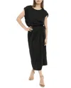 Woolrich Twill Solid Color Maxi Dress In Black