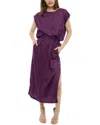 Woolrich Twill Solid Color Maxi Dress In Purple