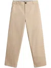 Woolrich Twill Straight-leg Trousers In Neutrals