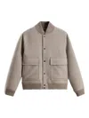 Woolrich Twill-weave Bomber Jacket In White