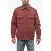 Woolrich Twill Wool And Nylon Alaskan Overshirt With Double Breast Po