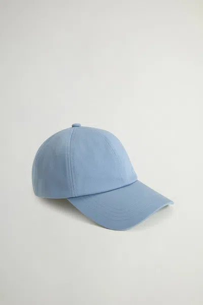 Woolrich Logo-embroidered Baseball Cap In Blue