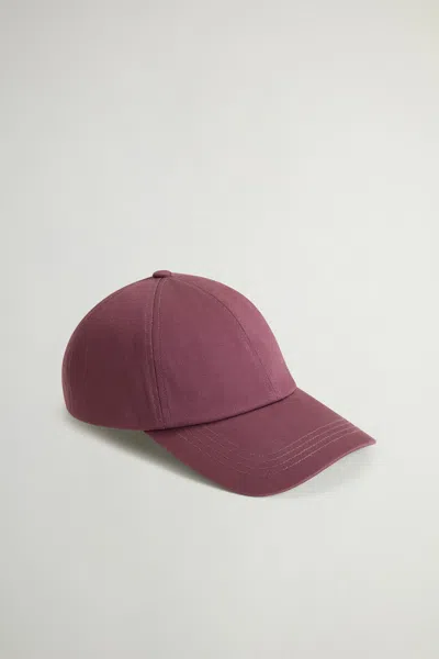 Woolrich Logo-embroidered Baseball Cap In Lilac