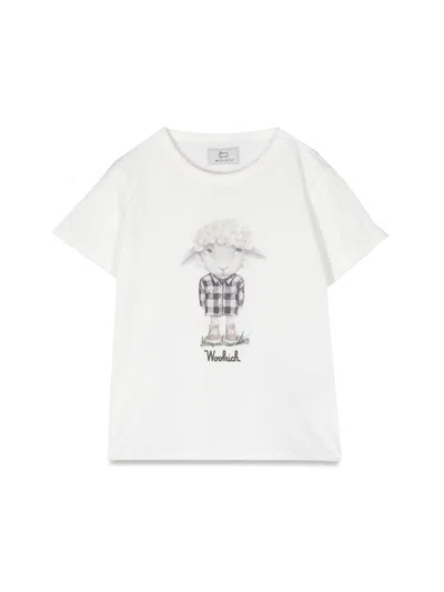 Woolrich Unisex Mini Sheep Graphic T-shirt In White