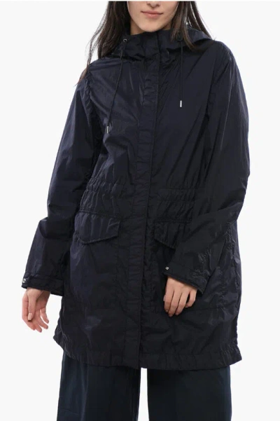 Woolrich Unlined Channel Parka With Hood In Blue