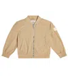 Woolrich Urban Zipped Bomber Jacket In Feather Beige