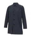 Woolrich Button Front Coat In Blue