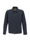 Woolrich City Timber Jacket Collared Buttoned Cuffs Pockets In Blue