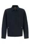 Woolrich City Timber Jacket Collared Buttoned Cuffs Pockets In Blue