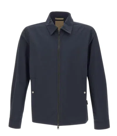Woolrich Urban Timber Wool Front Zip Jacket In Blue