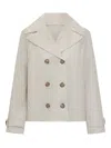 Woolrich Utility Peacoat In White