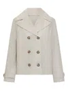 Woolrich Utility Peacoat In White