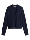 Woolrich V-neck Cardigan In Blue