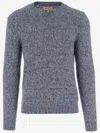 Woolrich V-neck Sweater In Alpaca Blend In Gray