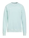 Woolrich Varsity Crewneck Man Sweatshirt Light Green Size L Cotton In Green