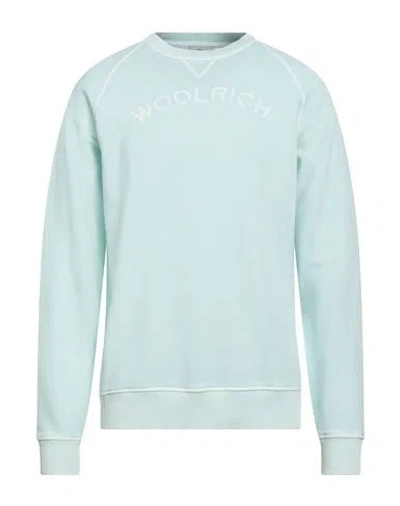 Woolrich Varsity Crewneck Man Sweatshirt Light Green Size L Cotton
