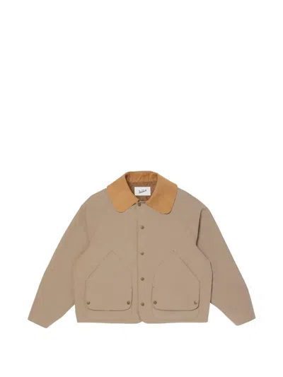 Woolrich Kids' Velvet-collar Cotton Jacket In Brown