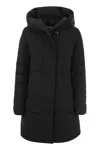 Woolrich Puffy Prescott Parka Coat In Black