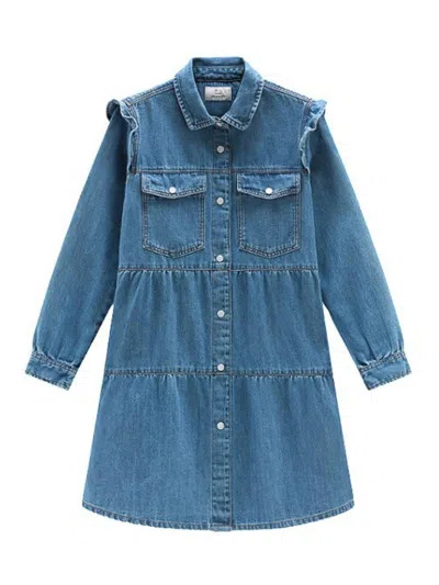 Woolrich Kids' Vestido Midi - Azul In Blue
