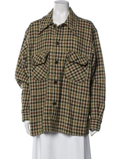 Pre-owned Woolrich Vintage Wool Jacket In Green