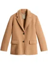 Woolrich Virgin Wool Blazer In Brown