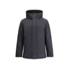 Woolrich Drawstring-hood Down Jacket In Black