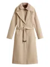 Woolrich Virgin Wool Single-breasted Coat In Brown