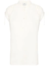 Woolrich Sleeveless Slub Blouse In White