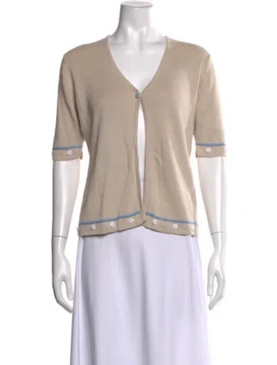 Pre-owned Woolrich V-neck Sweater In Neutrals