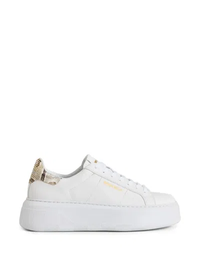 Woolrich W's Chunky Court Lace-up Sneakers In White