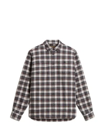 Woolrich Warren Check-flannel Shirt In Gray