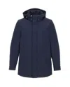 Woolrich Water-resistant Soft Shell Coat With Removable Hood In Black