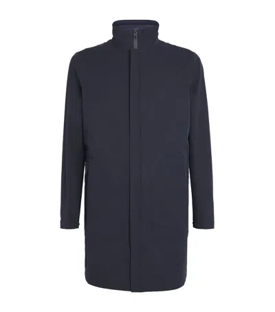 Woolrich Waterproof 2-in-1 Car Coat In Blue