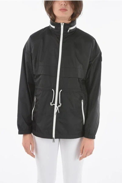 Woolrich Waterproof Azalea Sport Jacket With Extractable Hood In Black