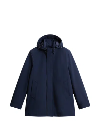 Woolrich Water-resistant Quilted Down Coat For Men In Blue